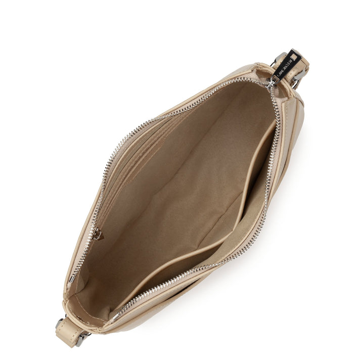 Lancaster Halbmondtasche mit Reißverschluss Suave Ace Beige