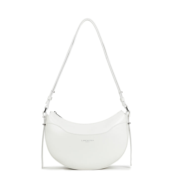 Lancaster Sac demi lune Zippé Suave Ace Blanc Cassé