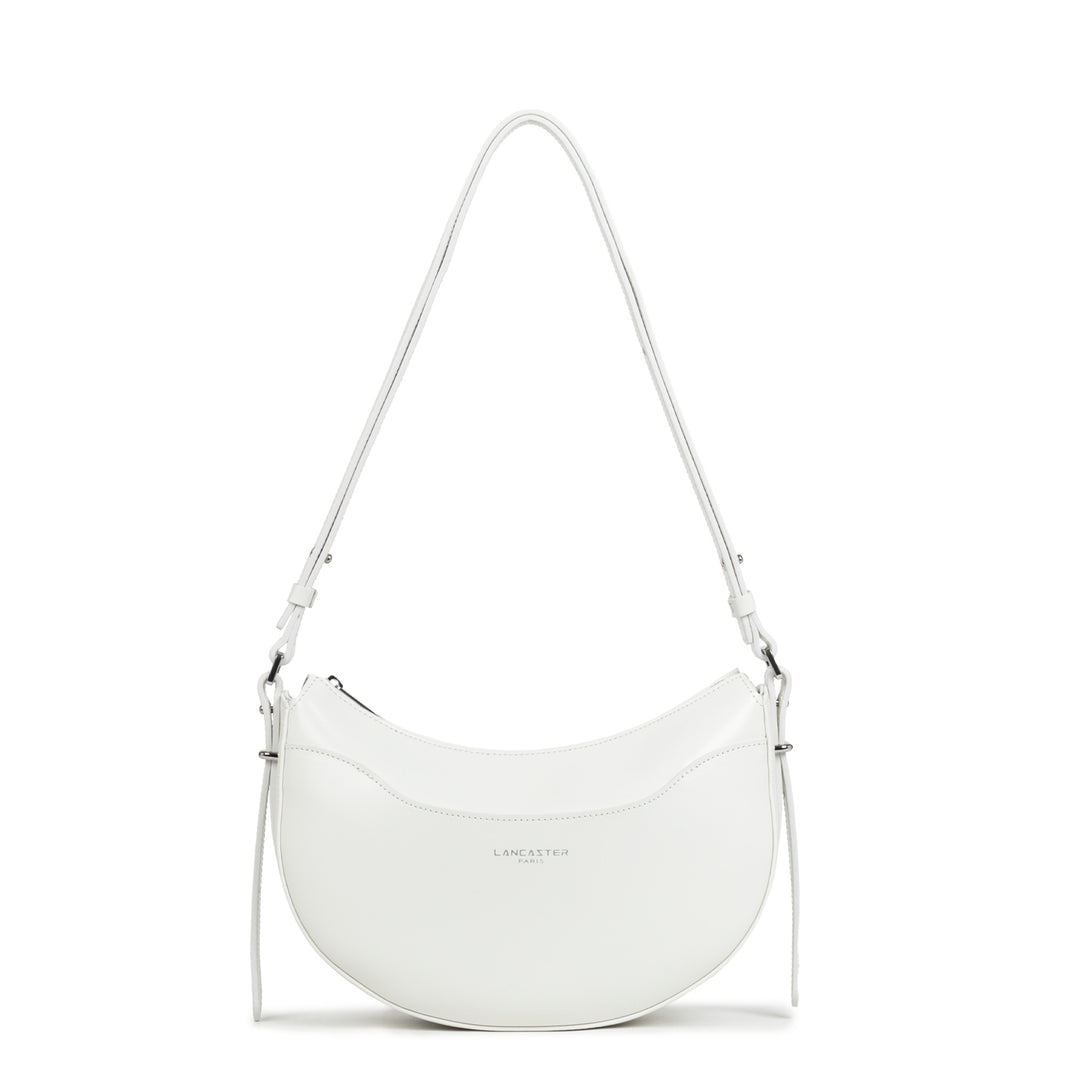 Lancaster Sac demi lune Zippé Suave Ace Blanc Cassé