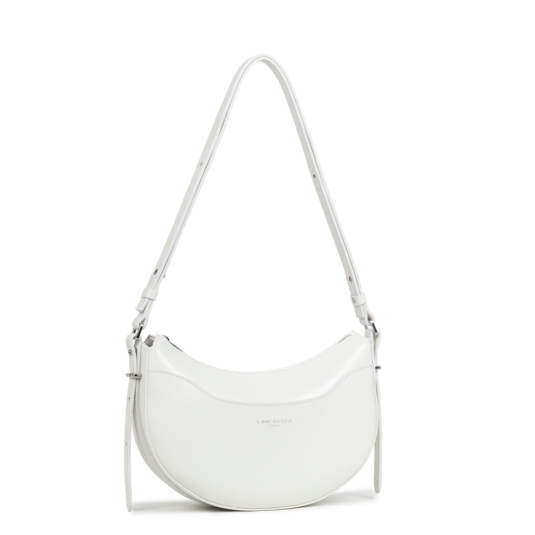 Lancaster Sac demi lune Zippé Suave Ace Blanc Cassé