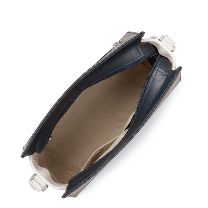 Lancaster Sac trotteur Zippée S Smooth Bleu Foncé - Ecru