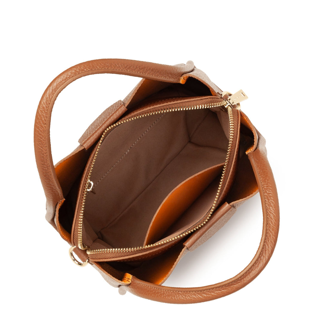 Lancaster Bolso de mano Aimantée S Ida Double 470-83 Camel - In - Orange