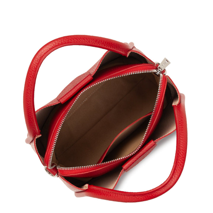 Lancaster Handtasche Magnetisch S Ida Double Rot - In - Puder
