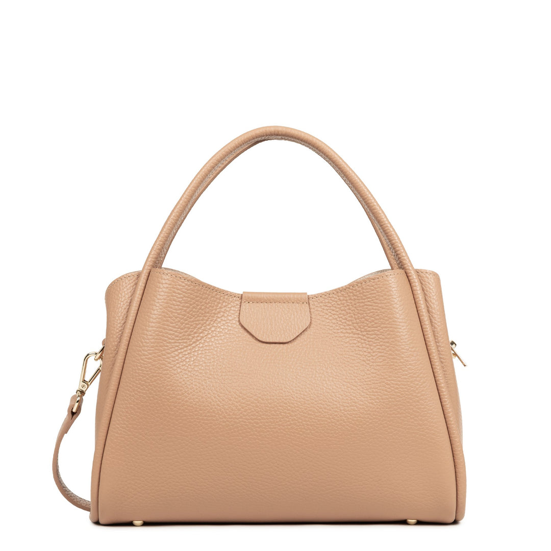 Lancaster Handtäsch mat Magnéitverschluss M Ida Double 470-84 Natierlech - Innen - Beige