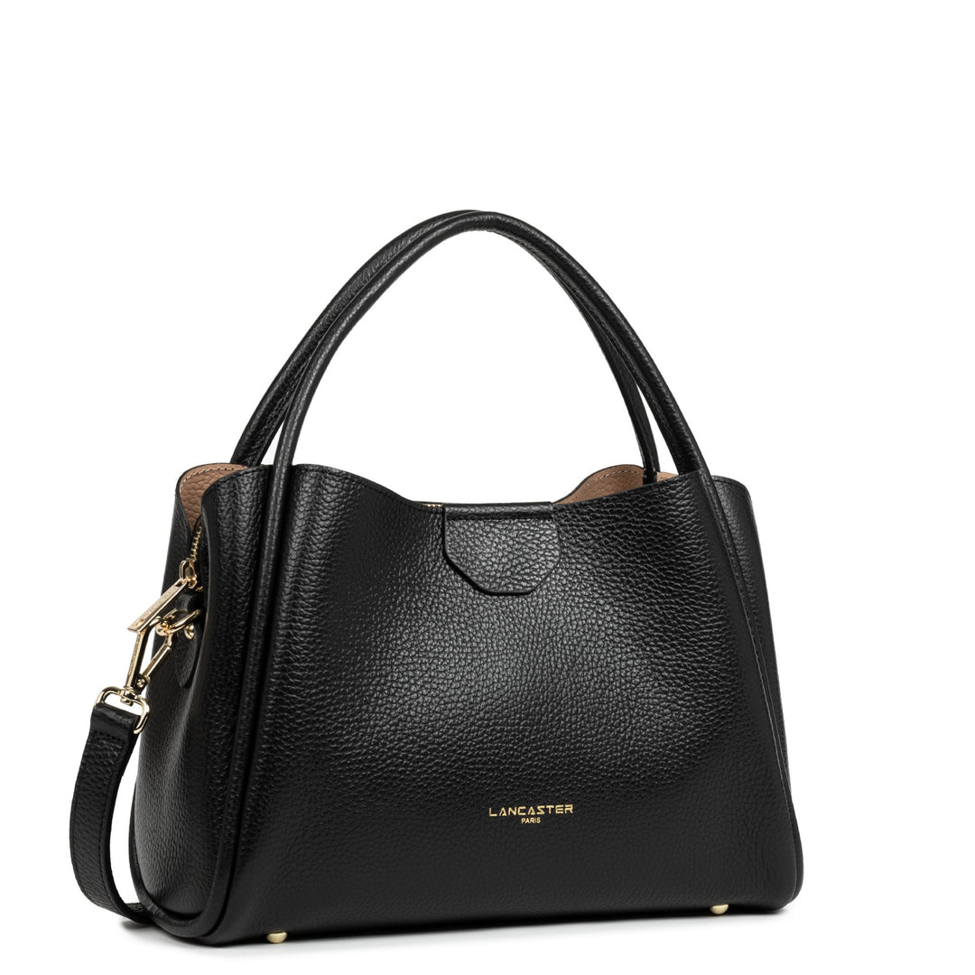 Lancaster Borsa a mano con zip M Ida Double Nero - In - Nude