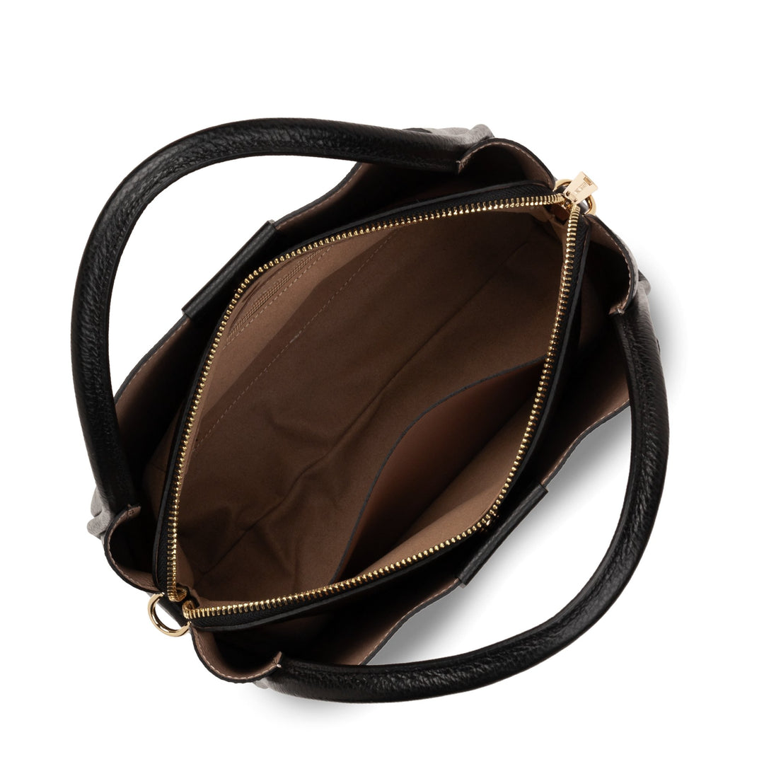 Lancaster Borsa a mano con zip M Ida Double Nero - In - Nude