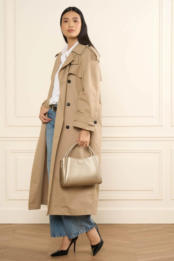 Lancaster Handtasche Aimantée M Ida Double Or pâle - In - Nude