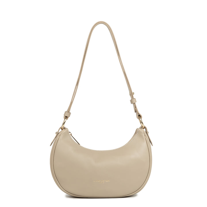 Lancaster Umhängetasche mit Reißverschluss S Donna Aria Dunkelbeige