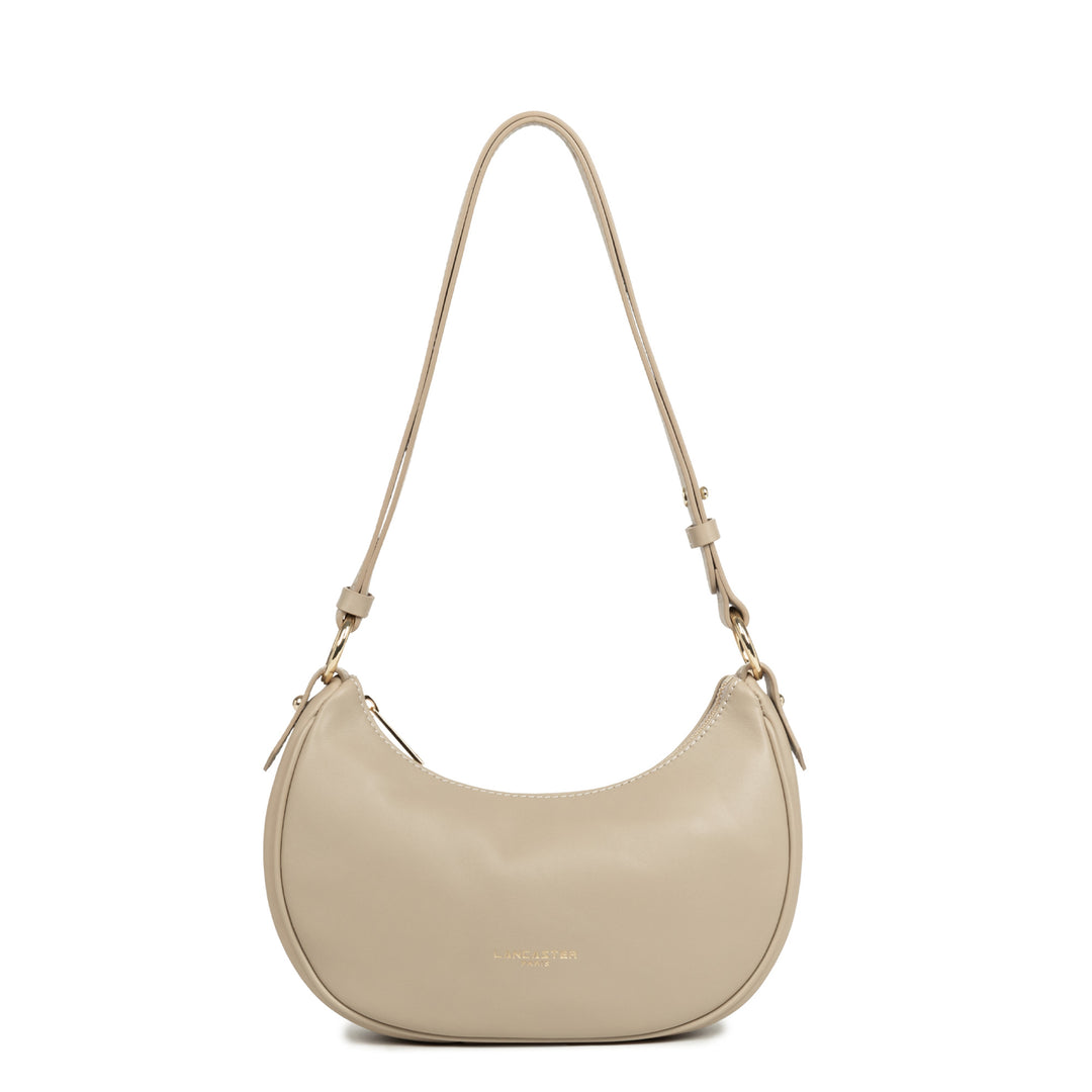 Lancaster Umhängetasche mit Reißverschluss S Donna Aria Dunkelbeige