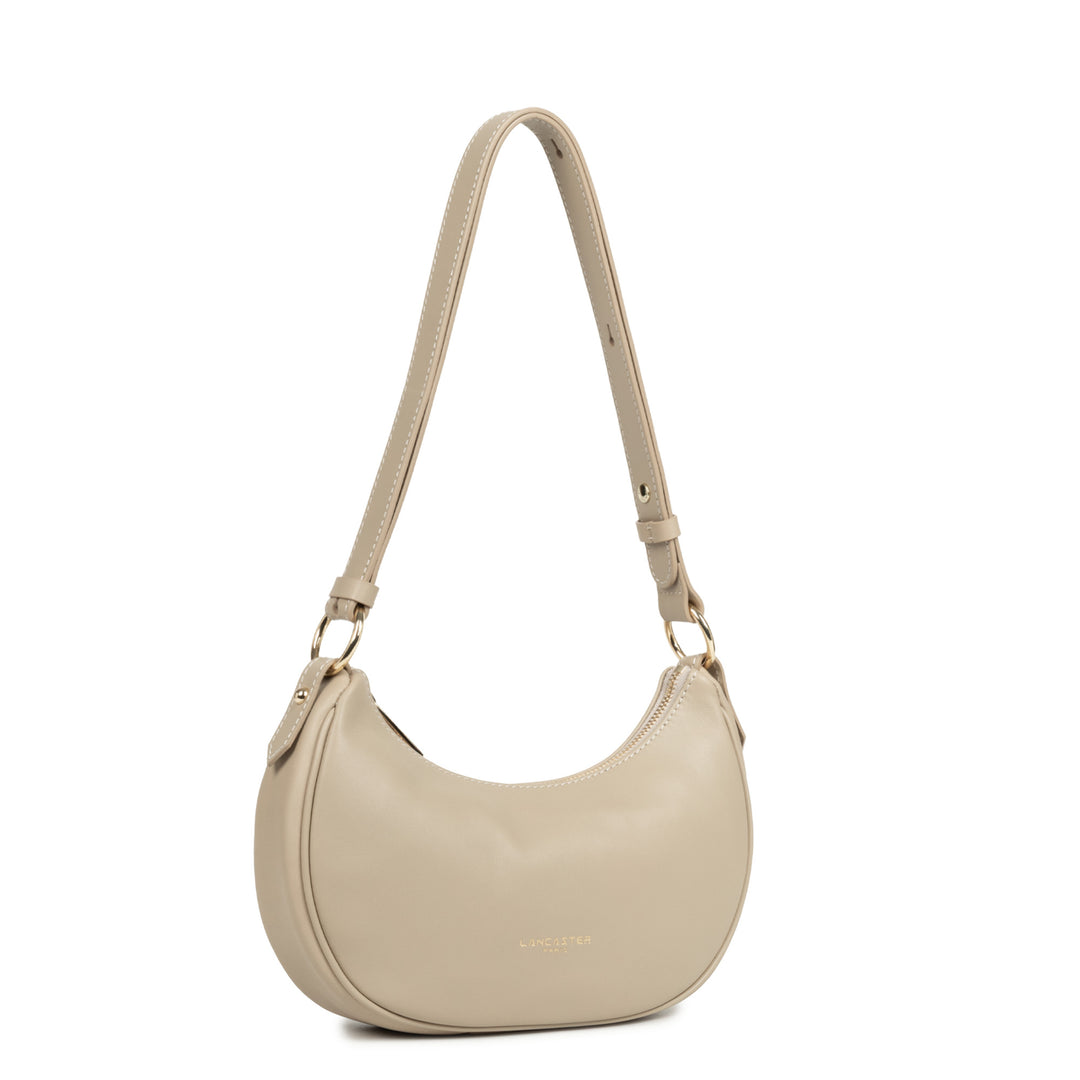 Lancaster Umhängetasche mit Reißverschluss S Donna Aria Dunkelbeige