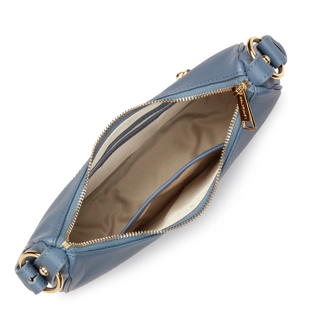 Lancaster skuldertaske med lynlås S Donna Aria 480-075 jeansblå