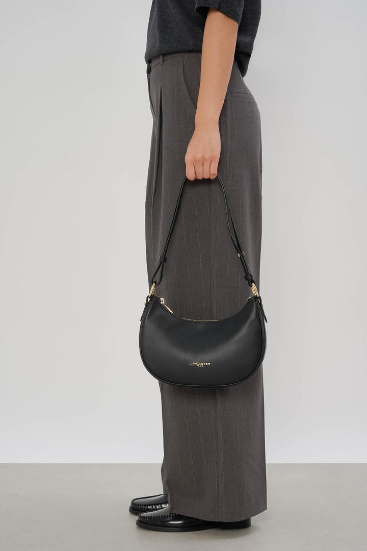 Lancaster Sac besace Zippé S Donna Aria Noir