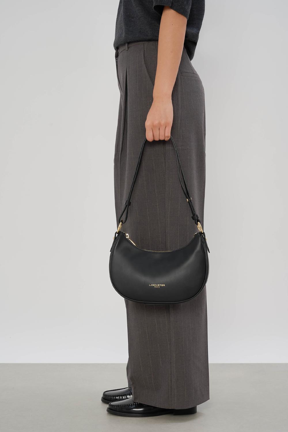 Lancaster Sac besace Zippé S Donna Aria Noir