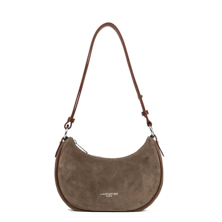 Lancaster Sac besace Zippé S Suède Châtaigne