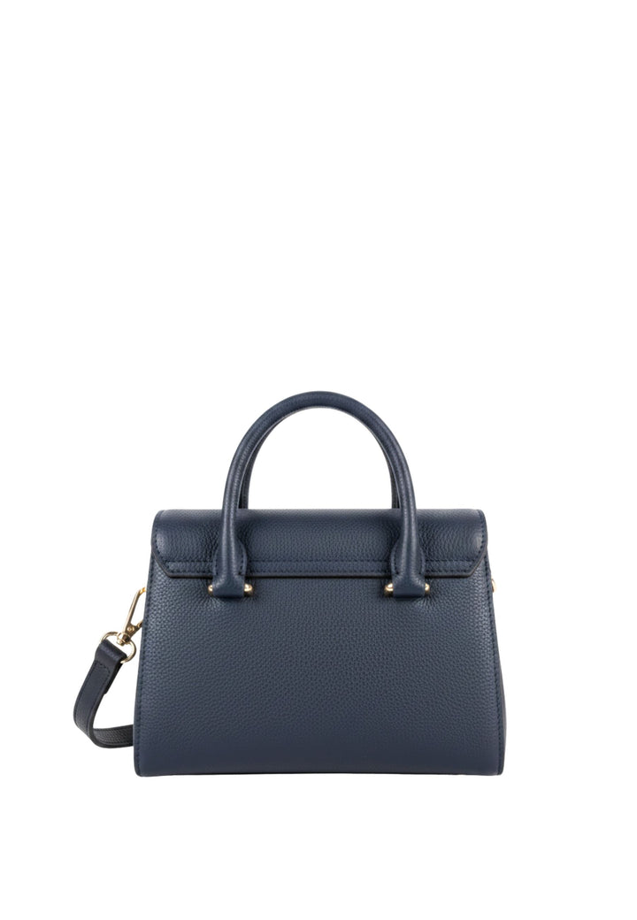 Lancaster Sac à main A rabat avec fermoir Mini Milano Cosmos Bleu Foncé