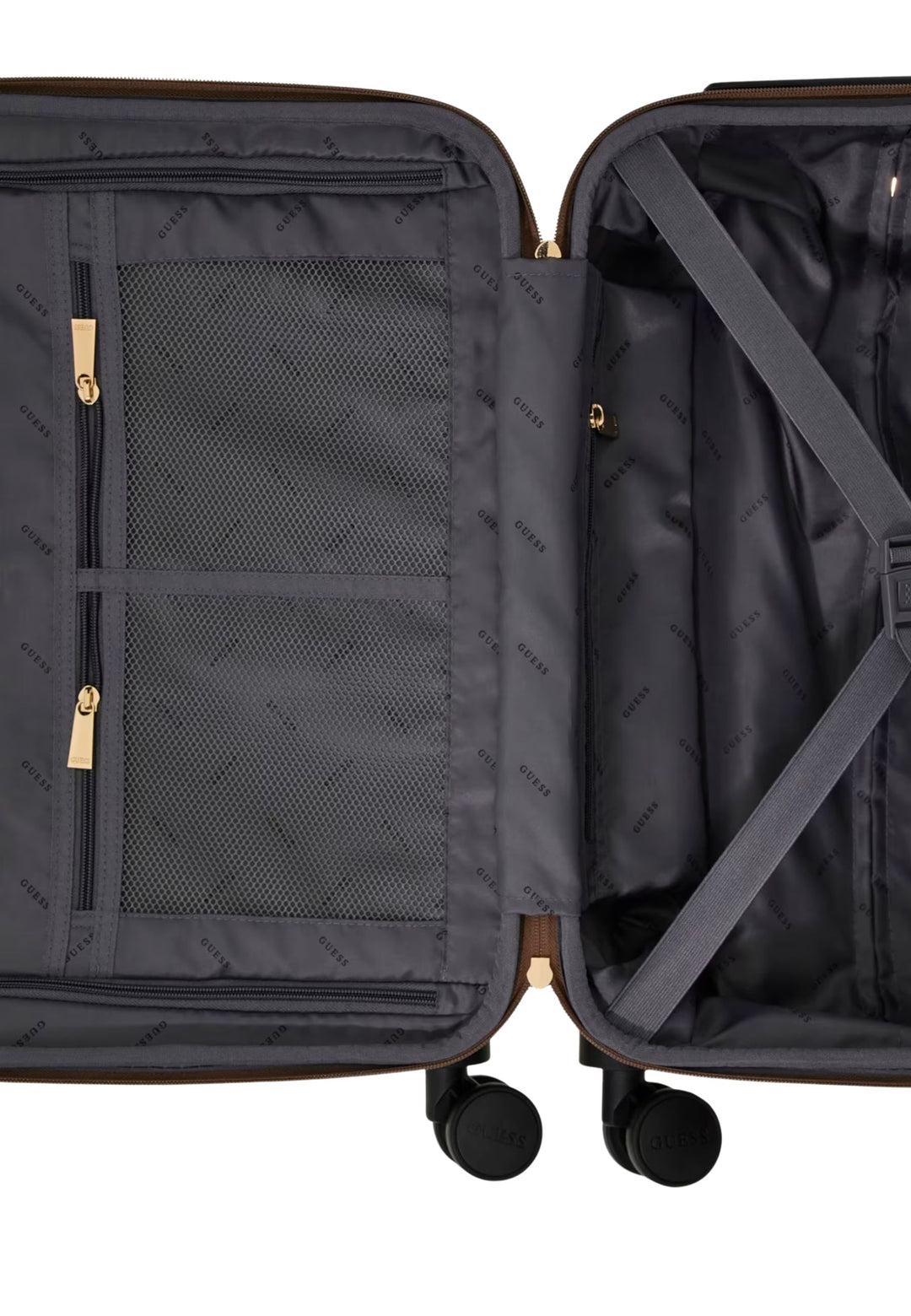 Guess Valise à roulettes Eliette logo 4G pivoine