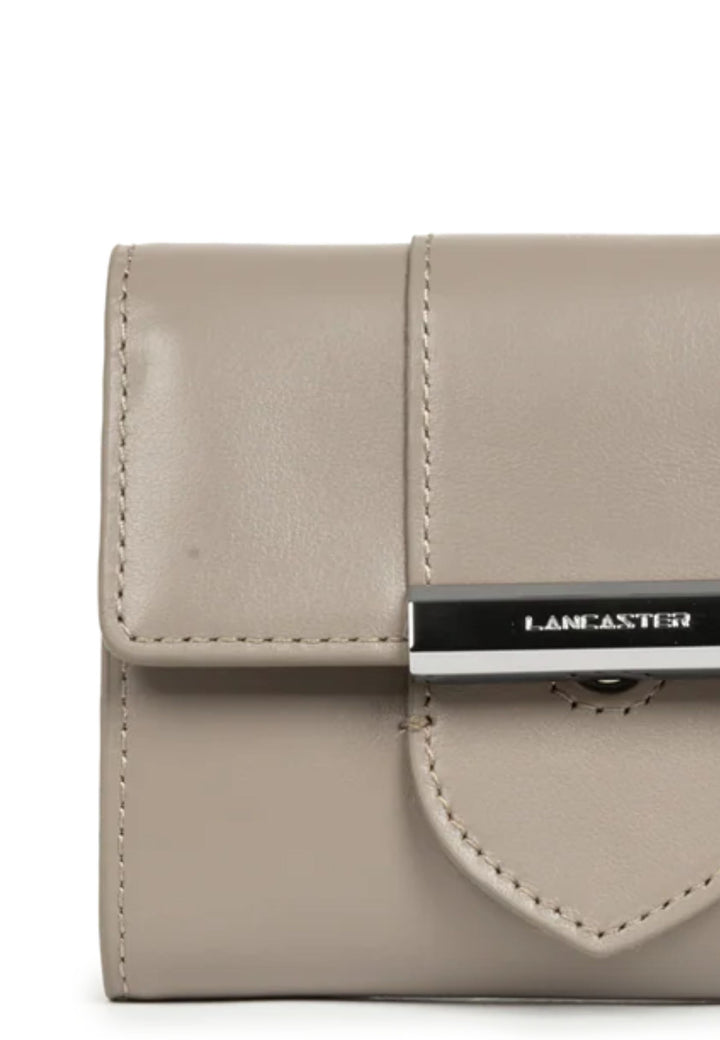 Lancaster Wallet with Flap and Paris Ily Clasp Dark Pebble