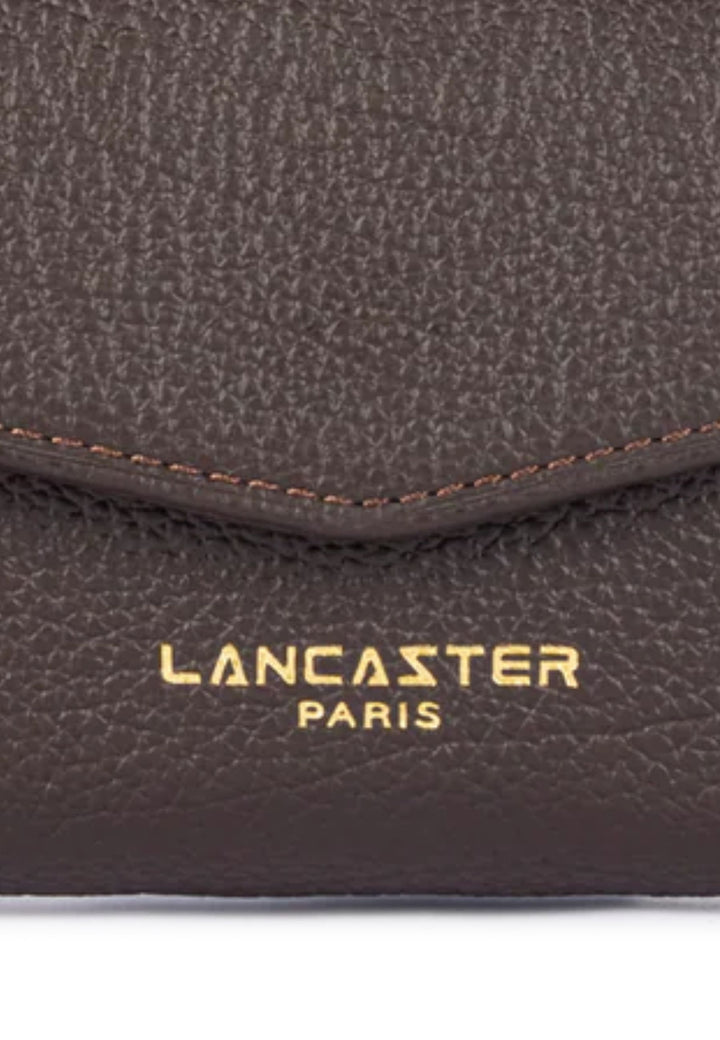 Lancaster Cartera con solapa y botón a presión Dune Cuero Marrón Oscuro
