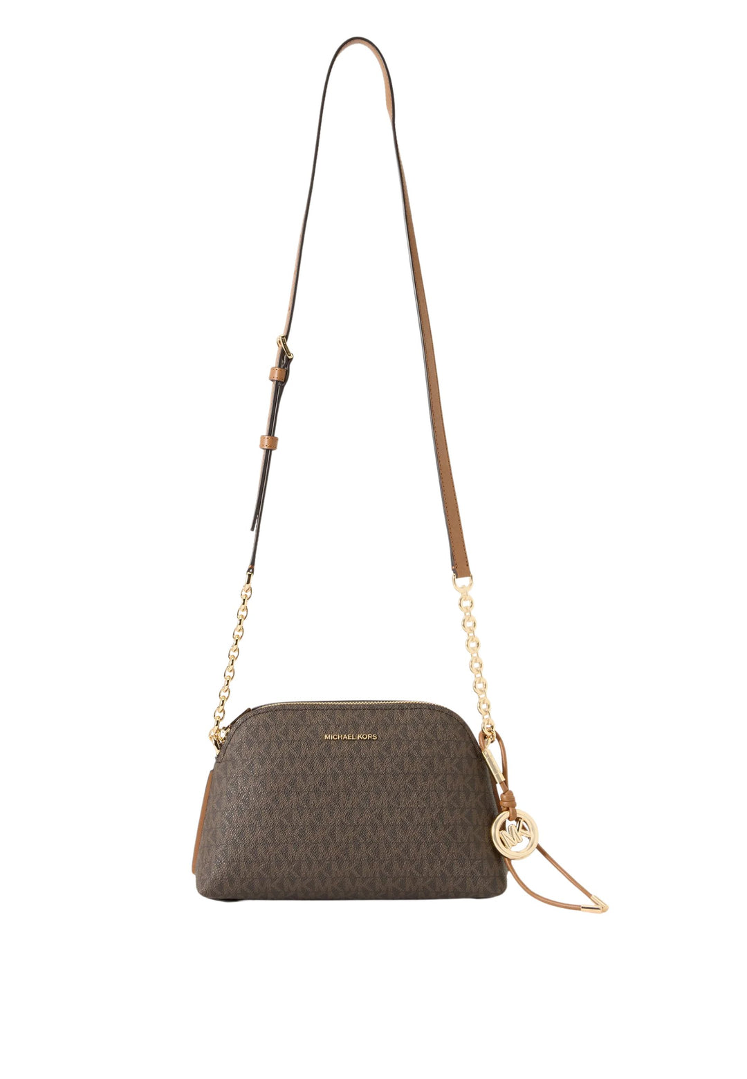 Michael Kors Sac Bandoulière Freddie Petit Dôme Marron