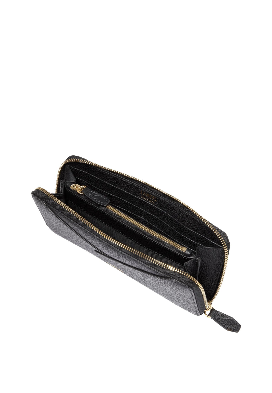 Lancel Enveloppe Long Zippered Leather Wallet Black