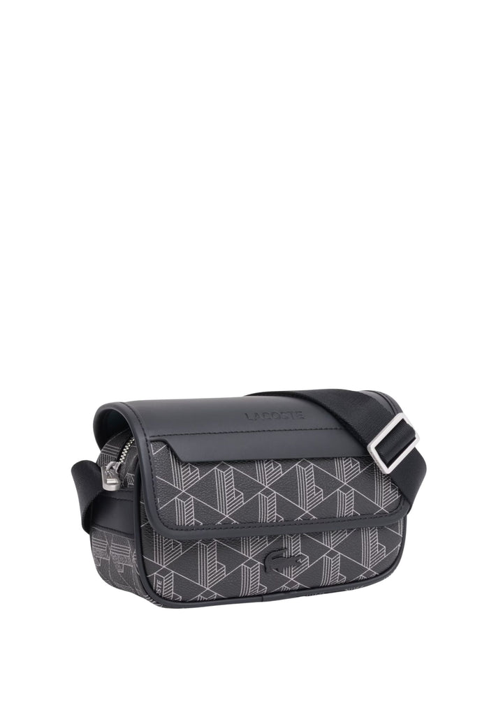 Lacoste The Blend Messenger-Tasche mit Überschlag Schwarz Grau