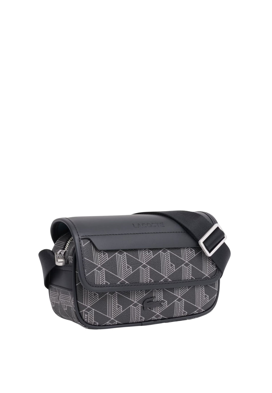 Lacoste The Blend Messenger-Tasche mit Überschlag Schwarz Grau