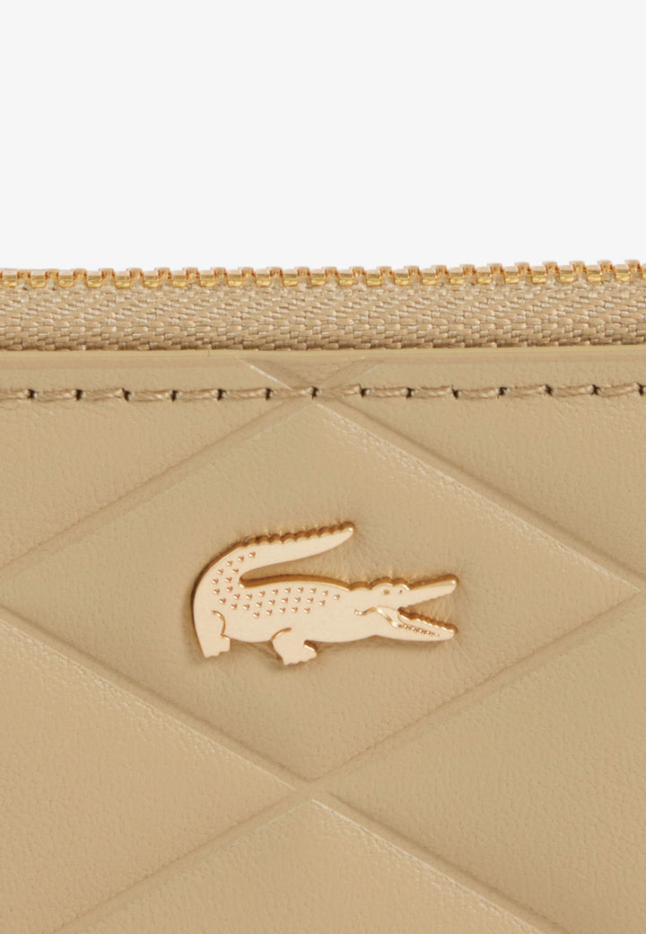 Porta-moedas Lacoste Crocodelle em Pele Viennois