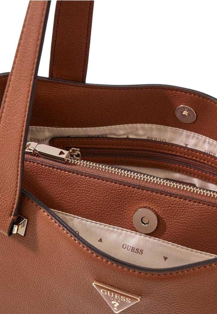 Guess Torba na ramię Anadela 3 Comp Satch Cognac