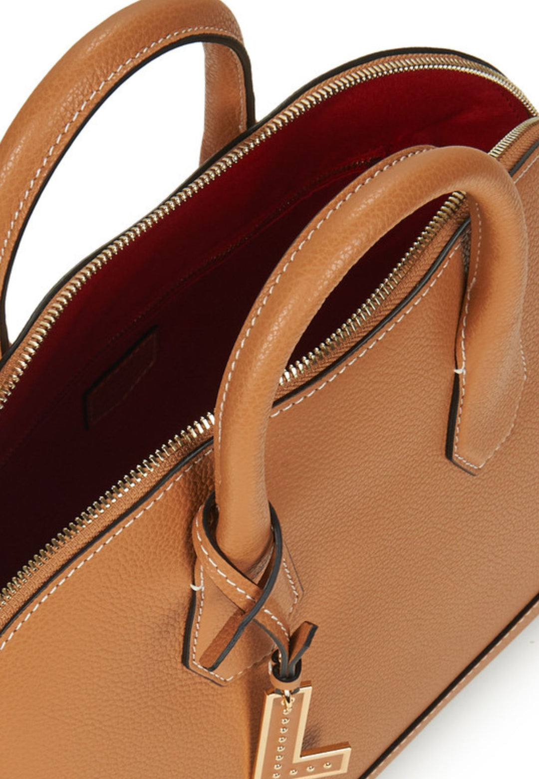 Lancel Belleville Sac Bugatti M Cuir Camel