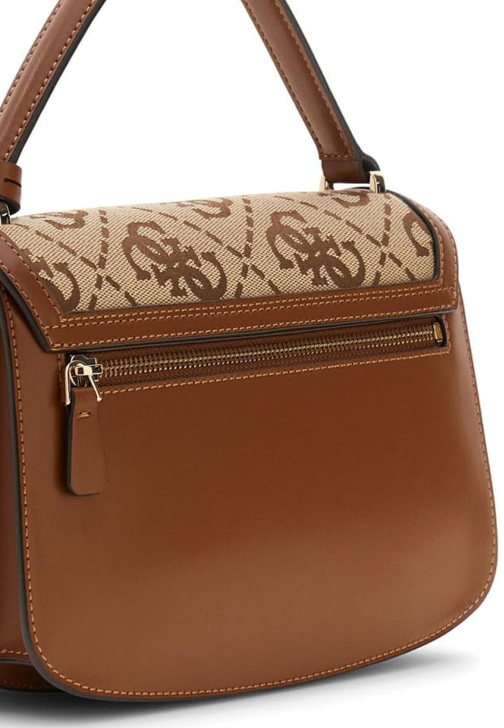 Guess Taske med klap Audrey Monogramme Latte Logo