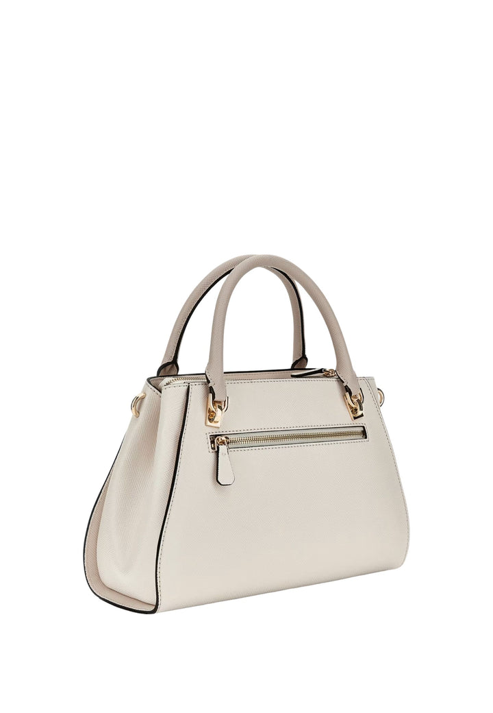 Guess Borsa a tracolla Bramina Small Satche Off White/Taupe