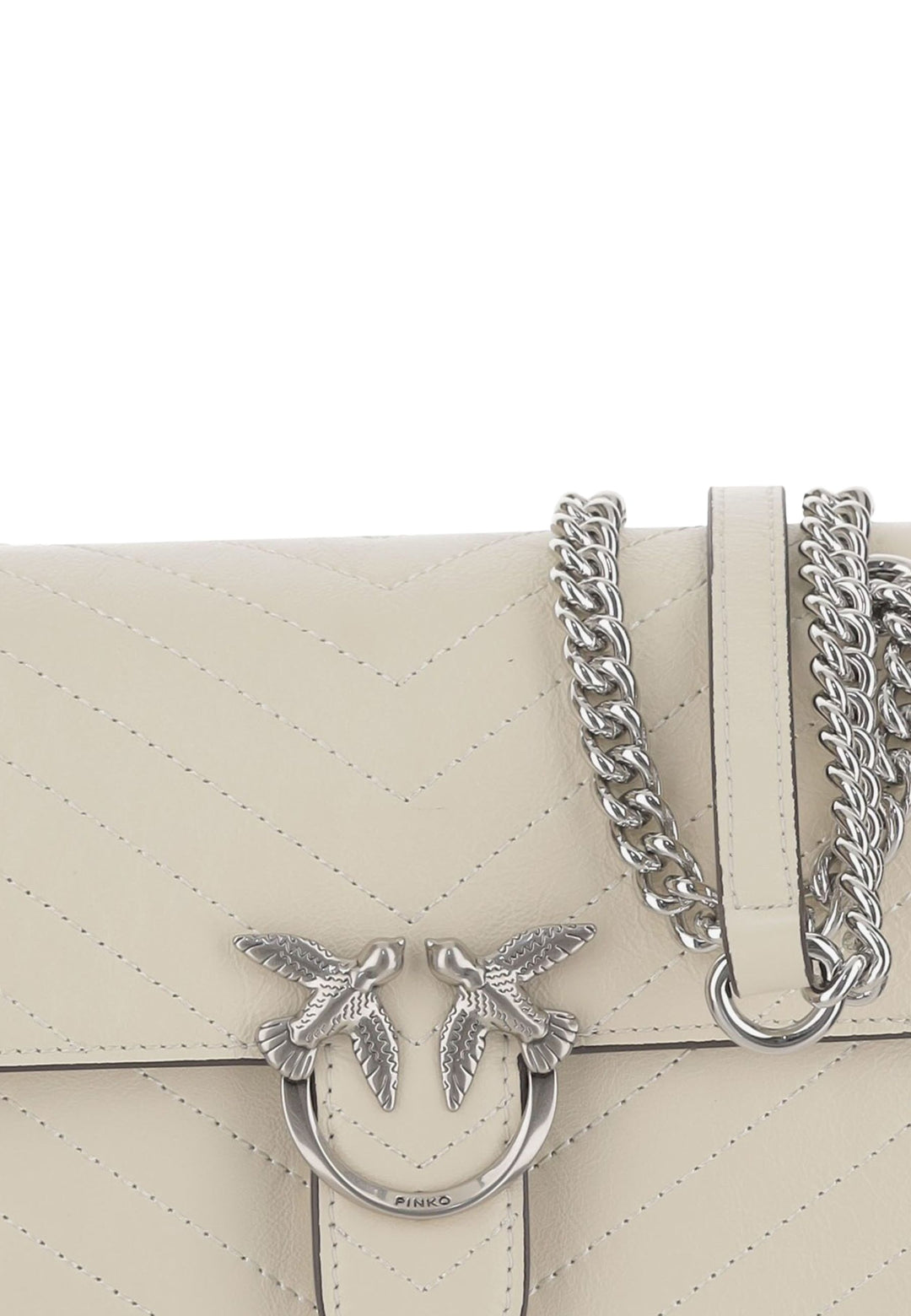 Pinko Bolsa Rabat Love One Light Mini Vitello Wr Branco A2JCZ14E
