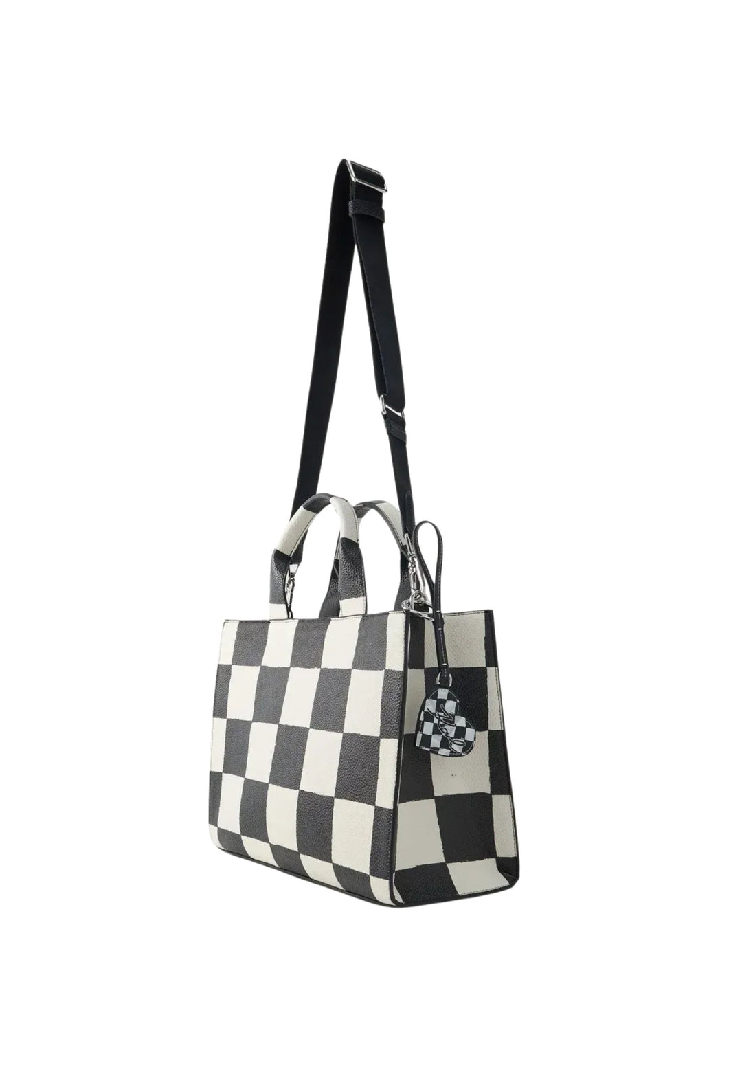 Karl Lagerfeld fyrkantig tote i svart och vitt damier