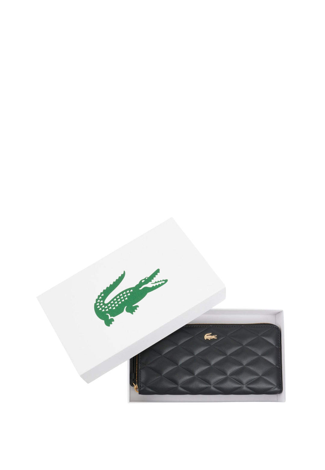 Lacoste Compagnon/Portefeuille Crocodelle Cuir Noir