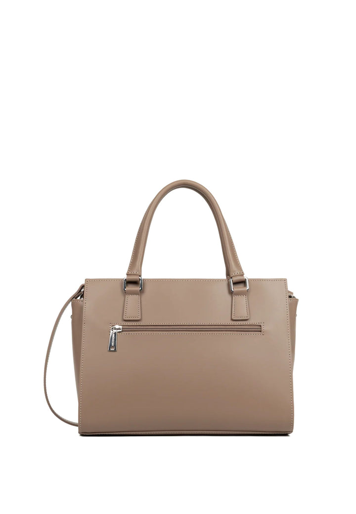 Lancaster Handbag Zippered M Smooth Praline