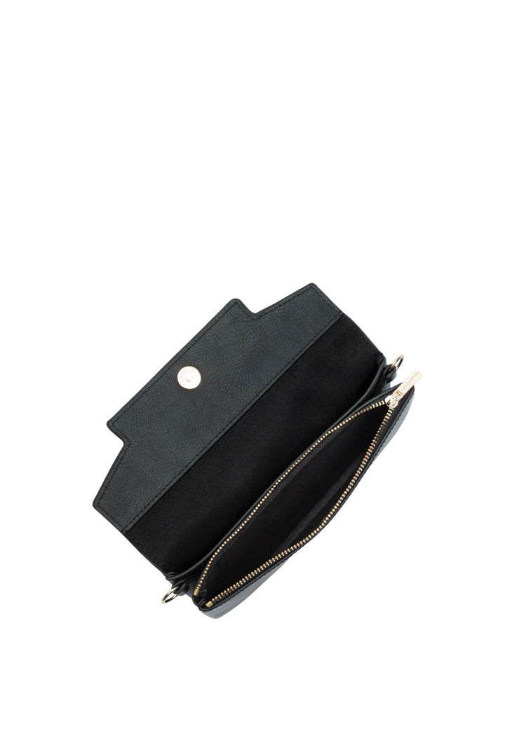 Pochette com aba e mola S Mademoiselle Grace Lancaster Preto