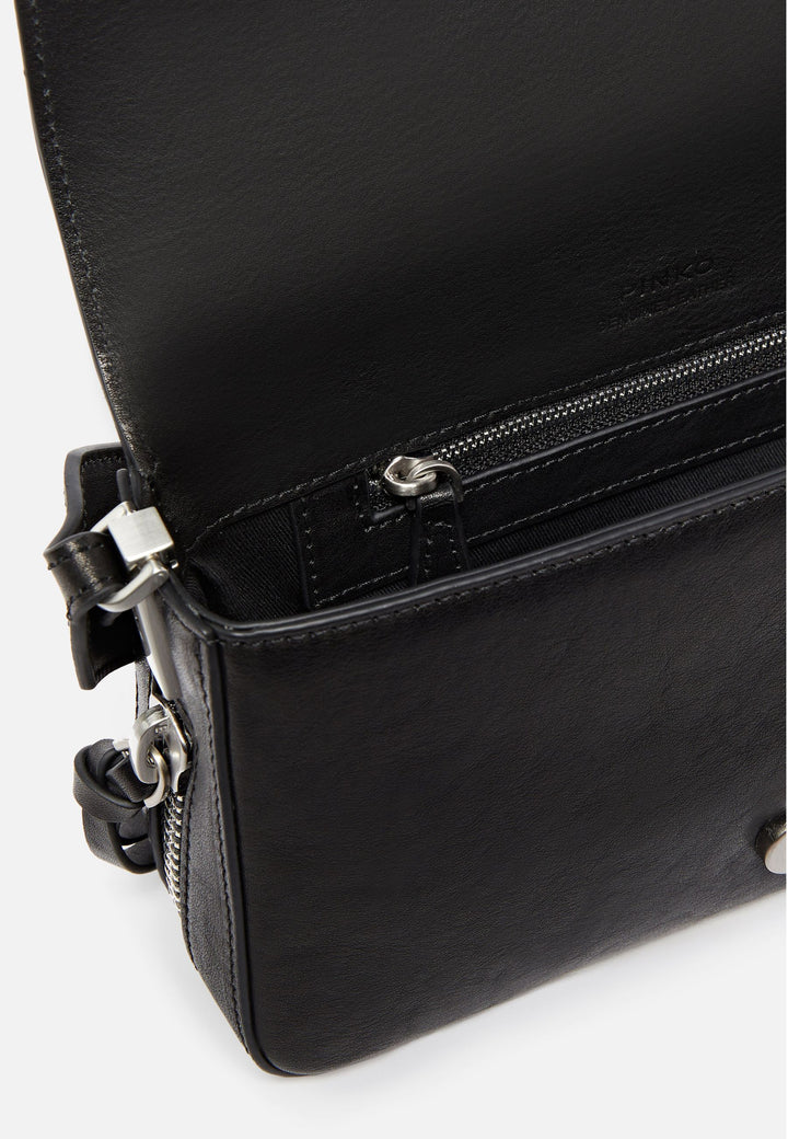 Pinko Kabelka Love One Slouchy Zip Mini Vite černá