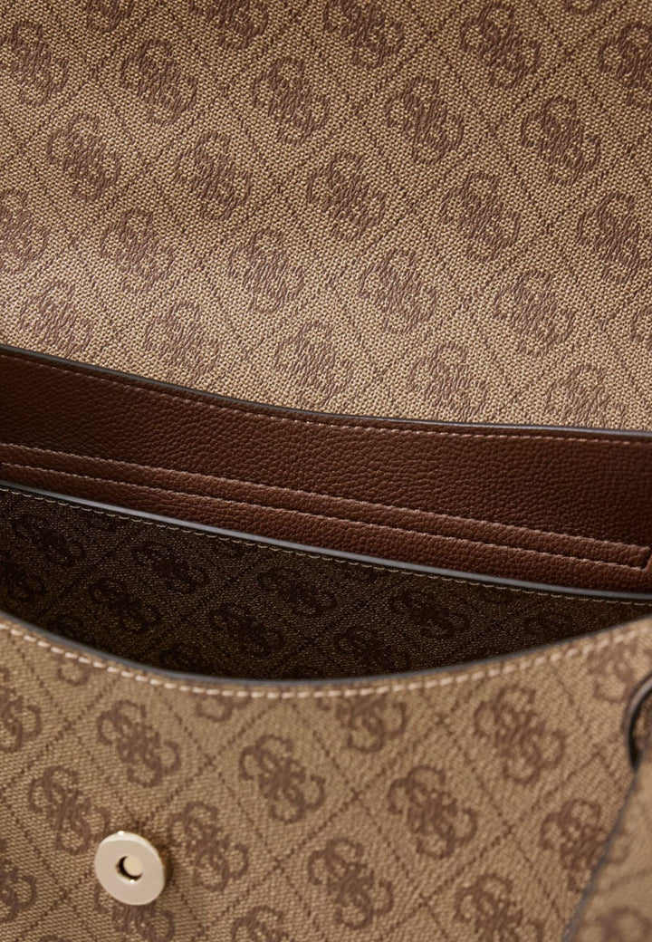 Guess Beutel mat Klapp Coleen Monogramme Latte Logo