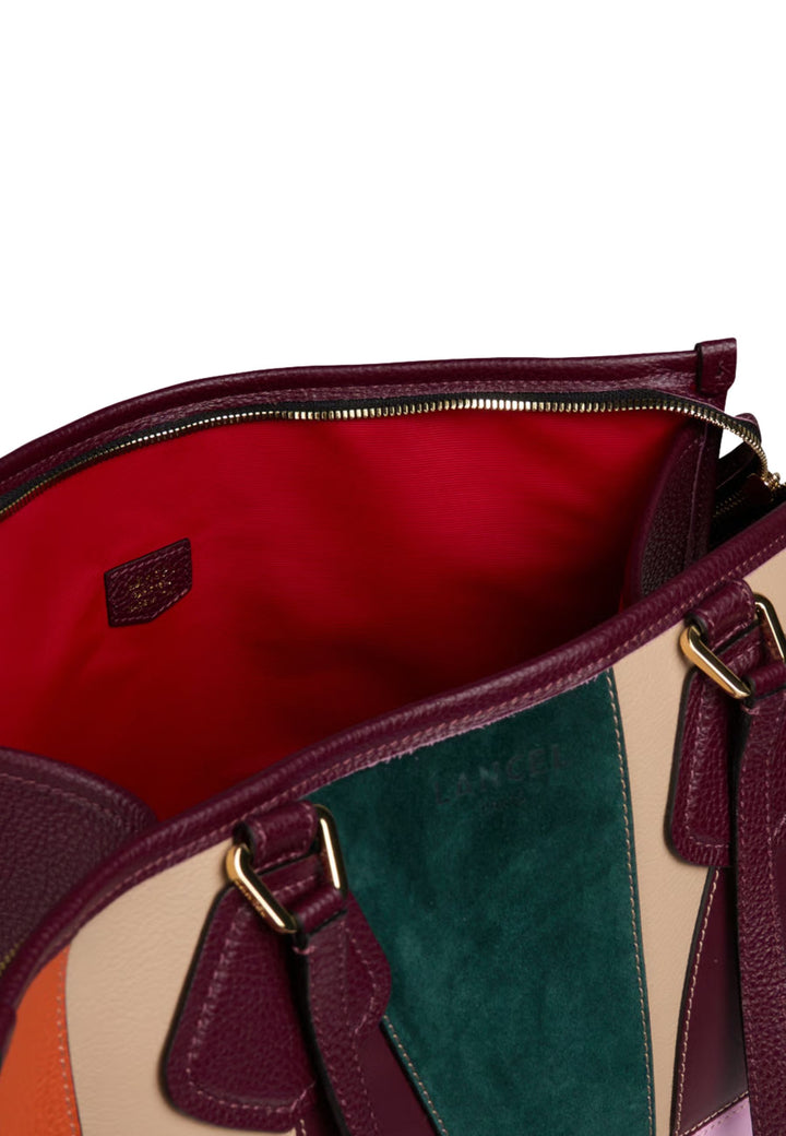 Lancel Jour Cabas Zippé L Cuir Multicolore