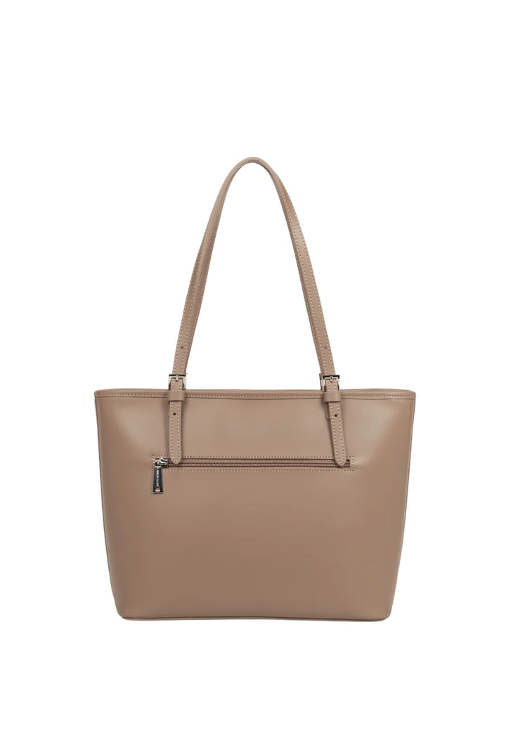 Lancaster Sac cabas épaule Zippée M Smooth Praline