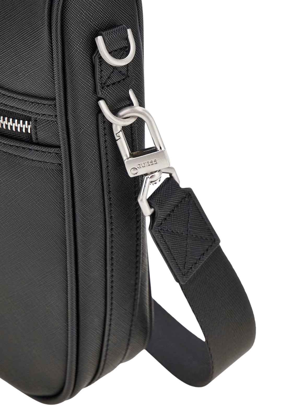Guess Borsa mini a tracolla Milano saffiano Nero