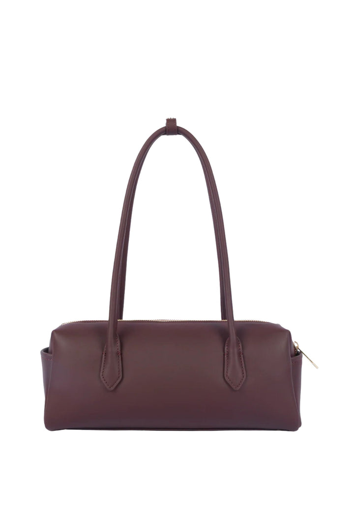Lancaster Mala trotteur com fecho Donna Cube Bordeaux Escuro