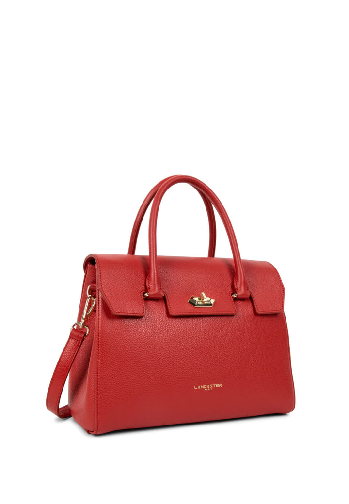 Lancaster Milano Cosmos Red Leather Flap Bag