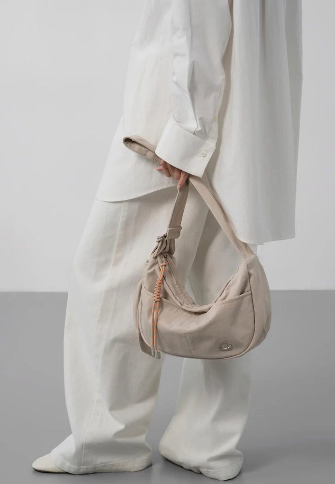 Lancaster Basic Love schoudertas Beige Fumé