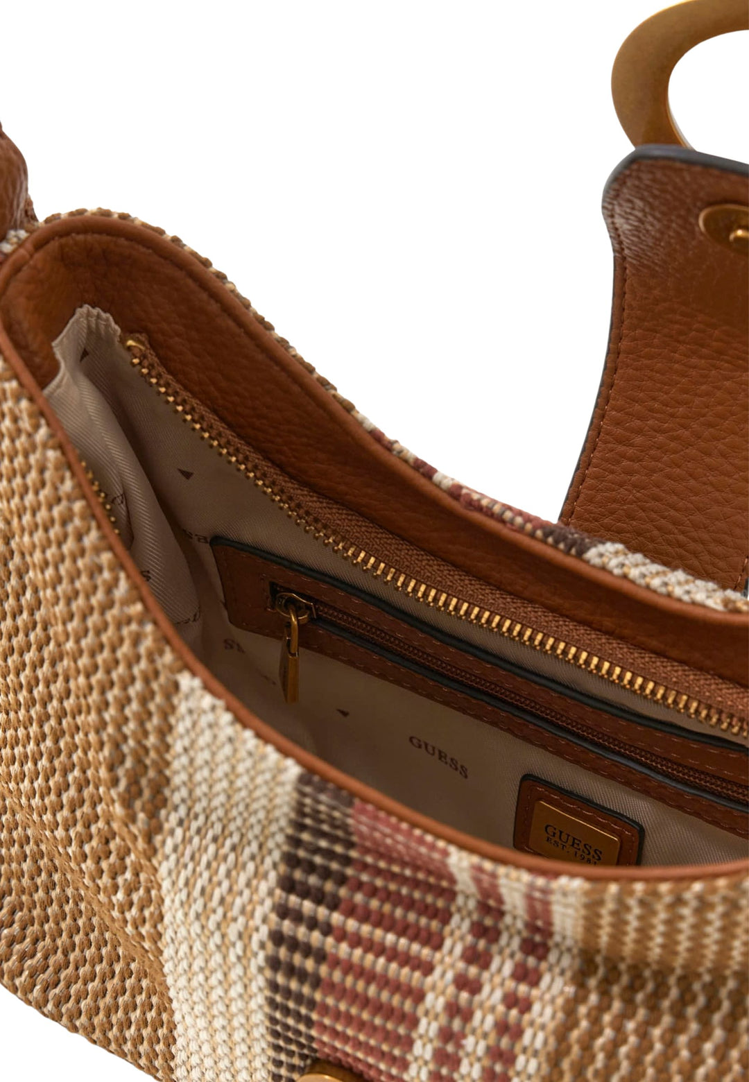 Guess Skuldertaske Camden Shoulder Bag Cognac Multi AB930872
