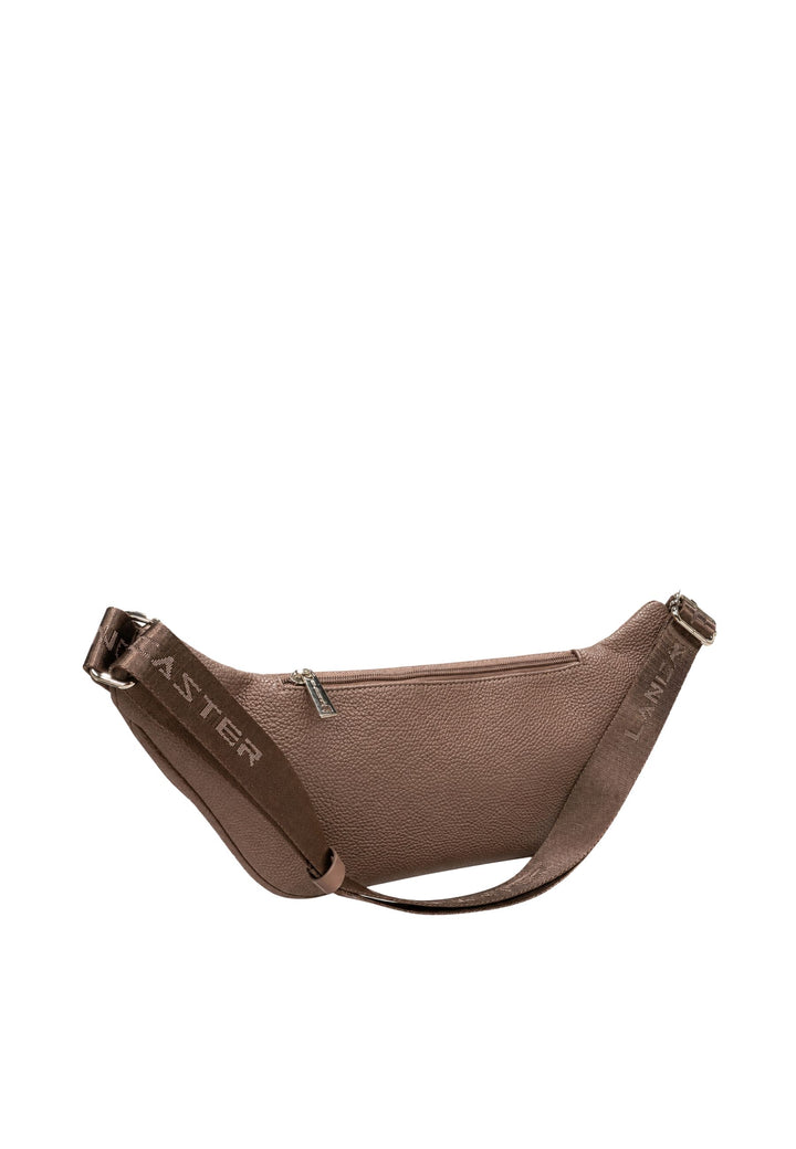 Lancaster Maya Double KBA Zippered Belt Bag Brown Leather Trim