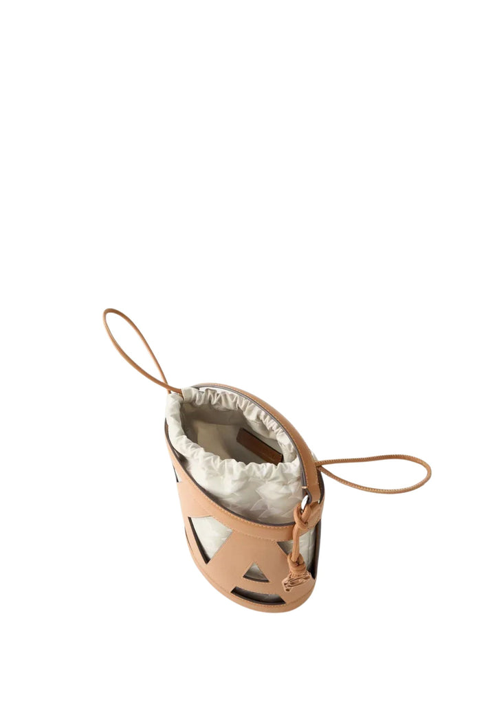 Karl Lagerfeld Ikon Monogram hinkväska kräm