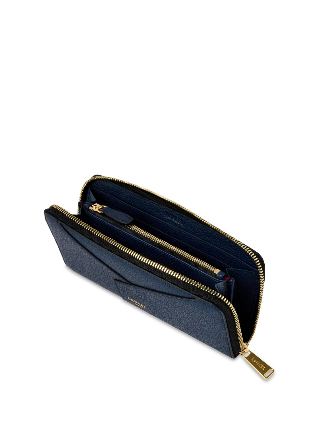 Lancel Enveloppe Portafoglio Con zip Pelle Blu Navy Ultra