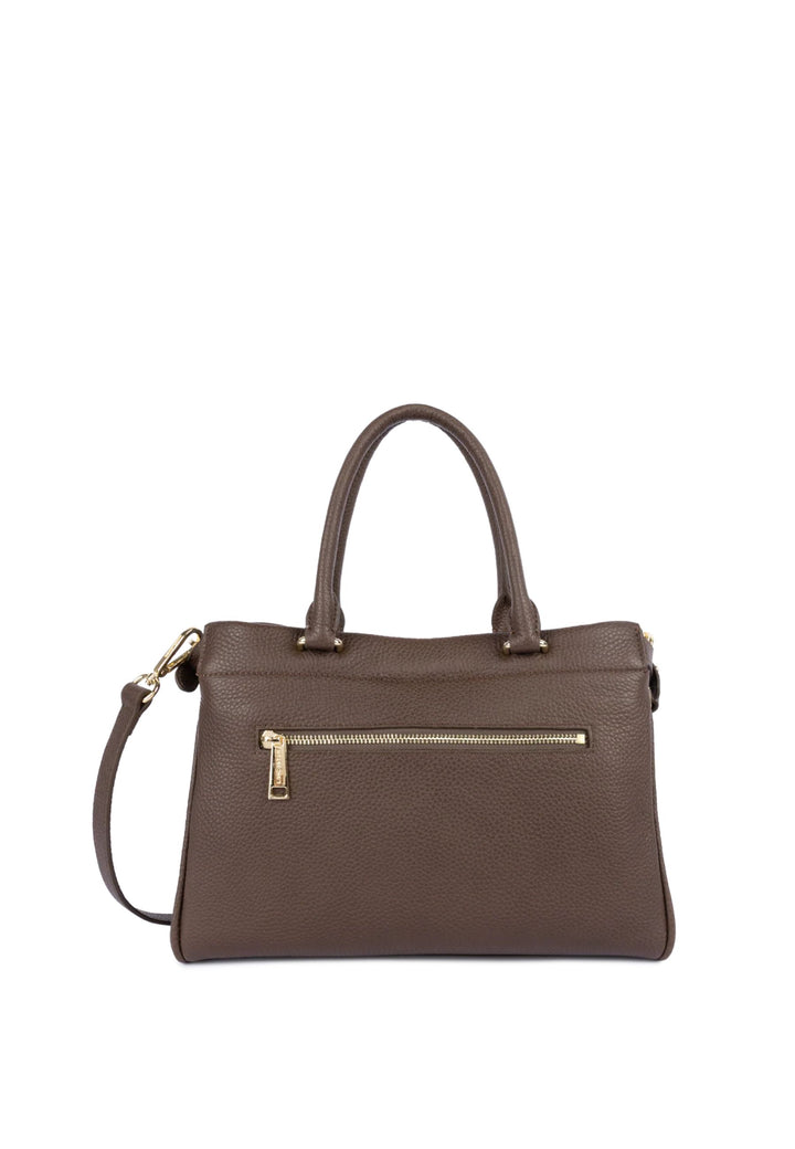 Lancaster Sac cabas main Avec fermoir Mademoiselle ROMY Marron