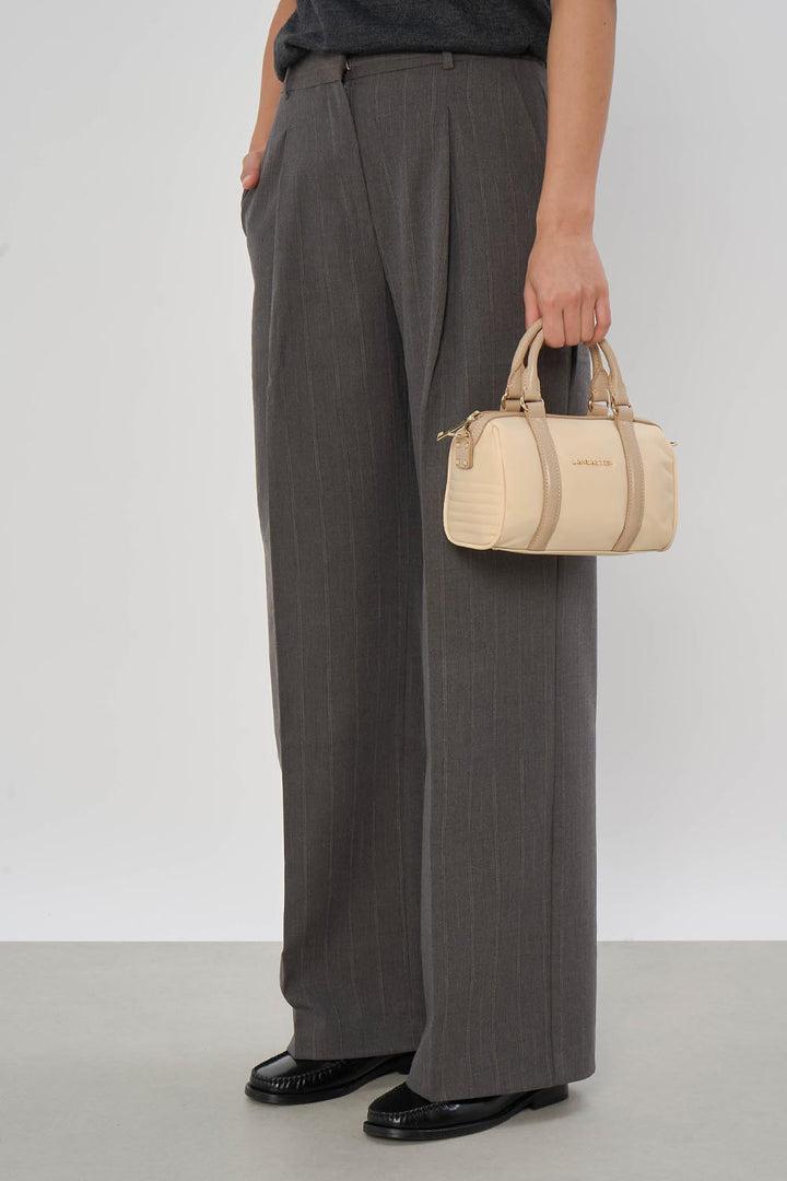 Lancaster Borsa a cilindro con zip S Basic Ana Beige